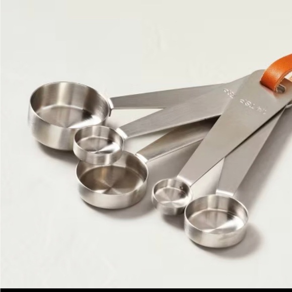 5pc Measuring Spoon Set Vintage Silver Finish - Hearth & Hand™ with Magnolia NWT - Picture 3 of 3